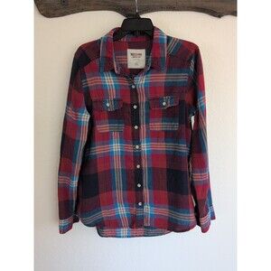 Mossimo Supply Co. Red Plaid Flannel Shirt Women's XL